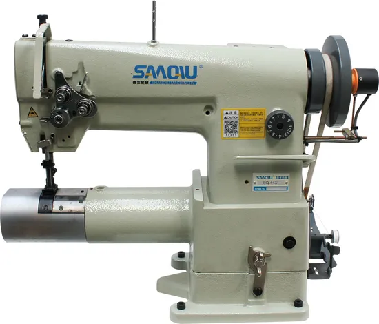 Machine à coudre industrielle de bras de cylindre court de sac de manchon de filtre Double deux aiguilles